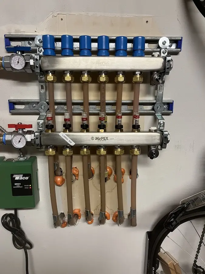 Plumber performing Leak Detection at a residential property in Birch Run